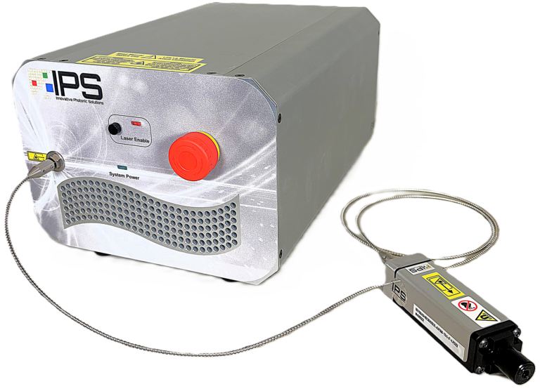 High power laser with tethered head module