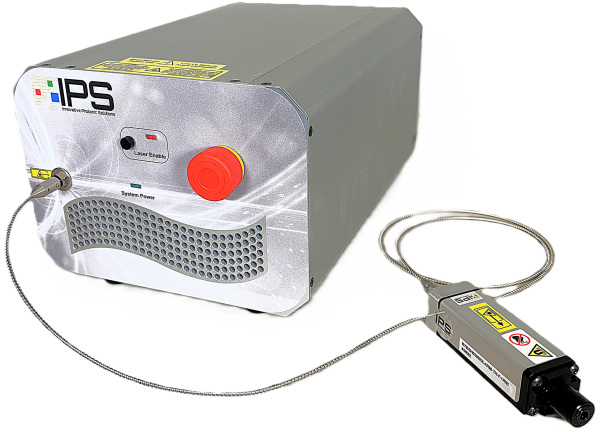 High power laser with tethered head module